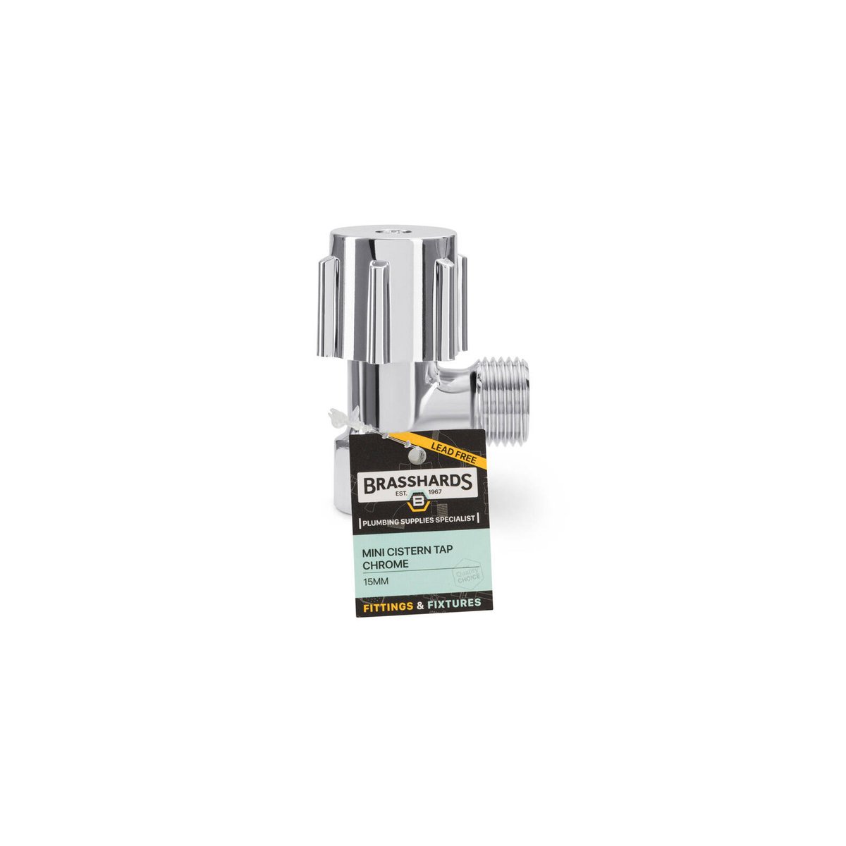 Brasshards 15mm Chrome Lead Free Mini Cistern Tap