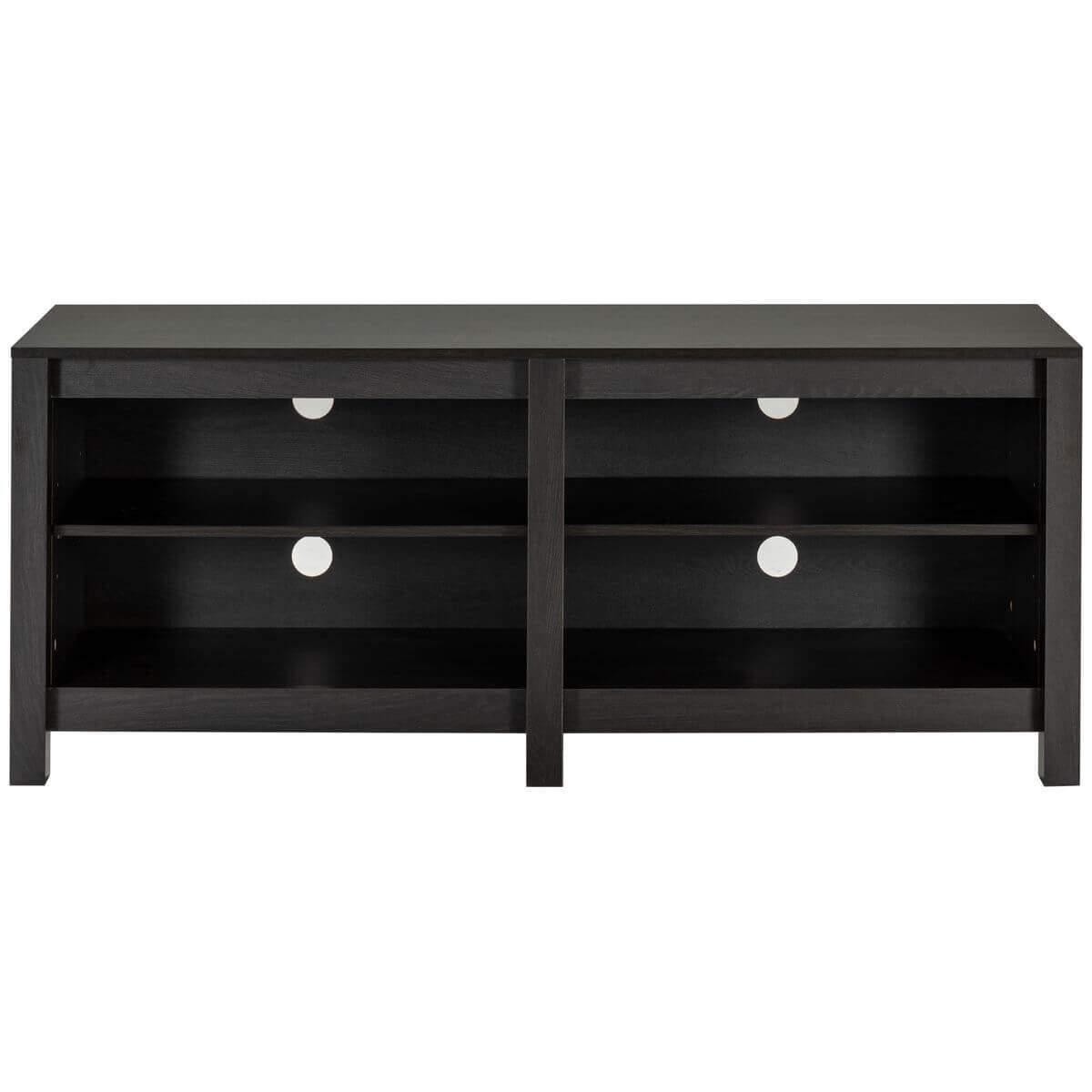 Zinus Camden 147cm TV Cabinet - Dark Brown - Open Shelving - Cord Ports - AU-UTOTV3-16E