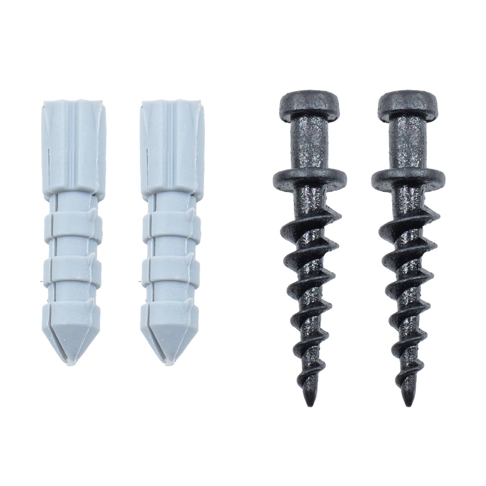 Everhang 30kg Black Heavy-Duty Picture Hanging Plasterboard Screw Set, 2 Pack