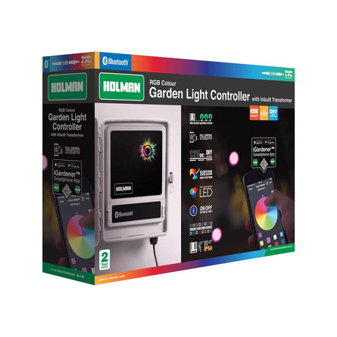 Holman RGB Colour Bluetooth Garden Light Controller 60W Durable Easy Install - SuperSaverAU - view 1