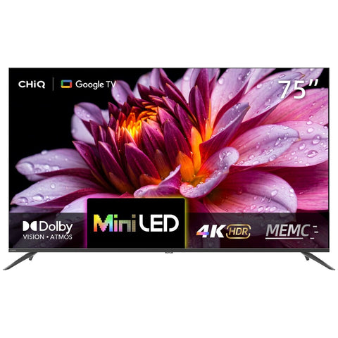 CHiQ 75 Inch 4K QD Mini LED TV - 144Hz Refresh Rate, Dolby Vision IQ, Google TV - 75M810N