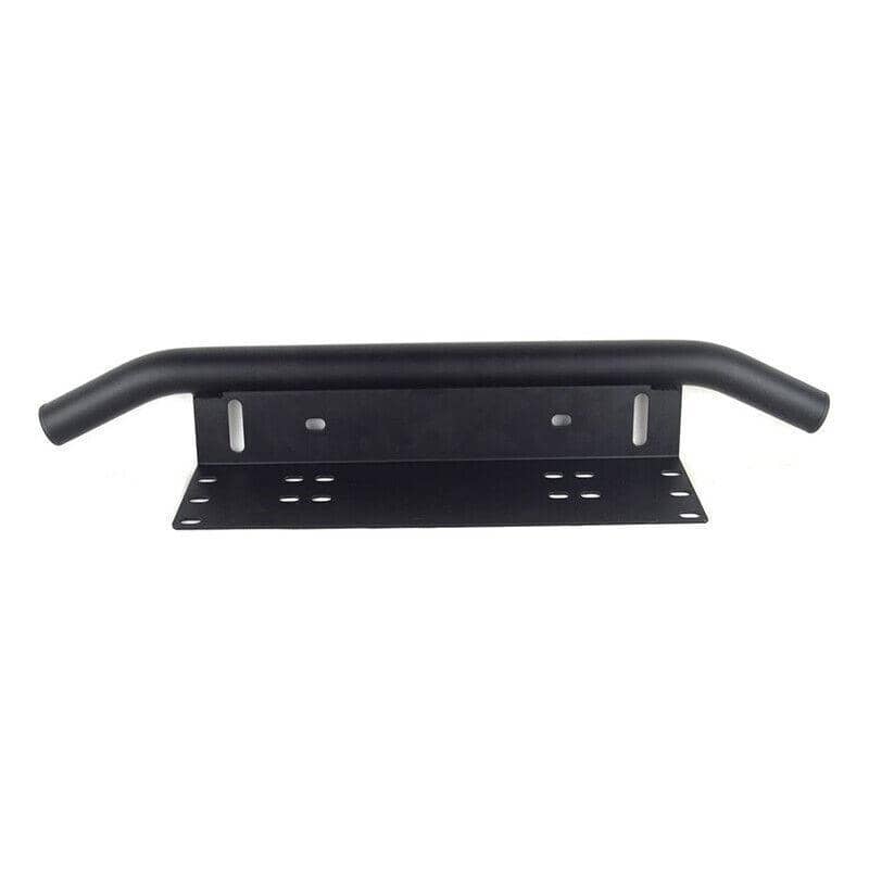 24 Inch (61 cm) Bull Bar Front Number Plate Mount Bracket with LED Light Holder, Black - view 2