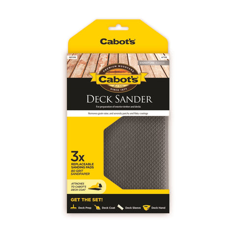 Cabot's 80 Grit Deck Sander Sanding Pads 3 Pack Sandpaper