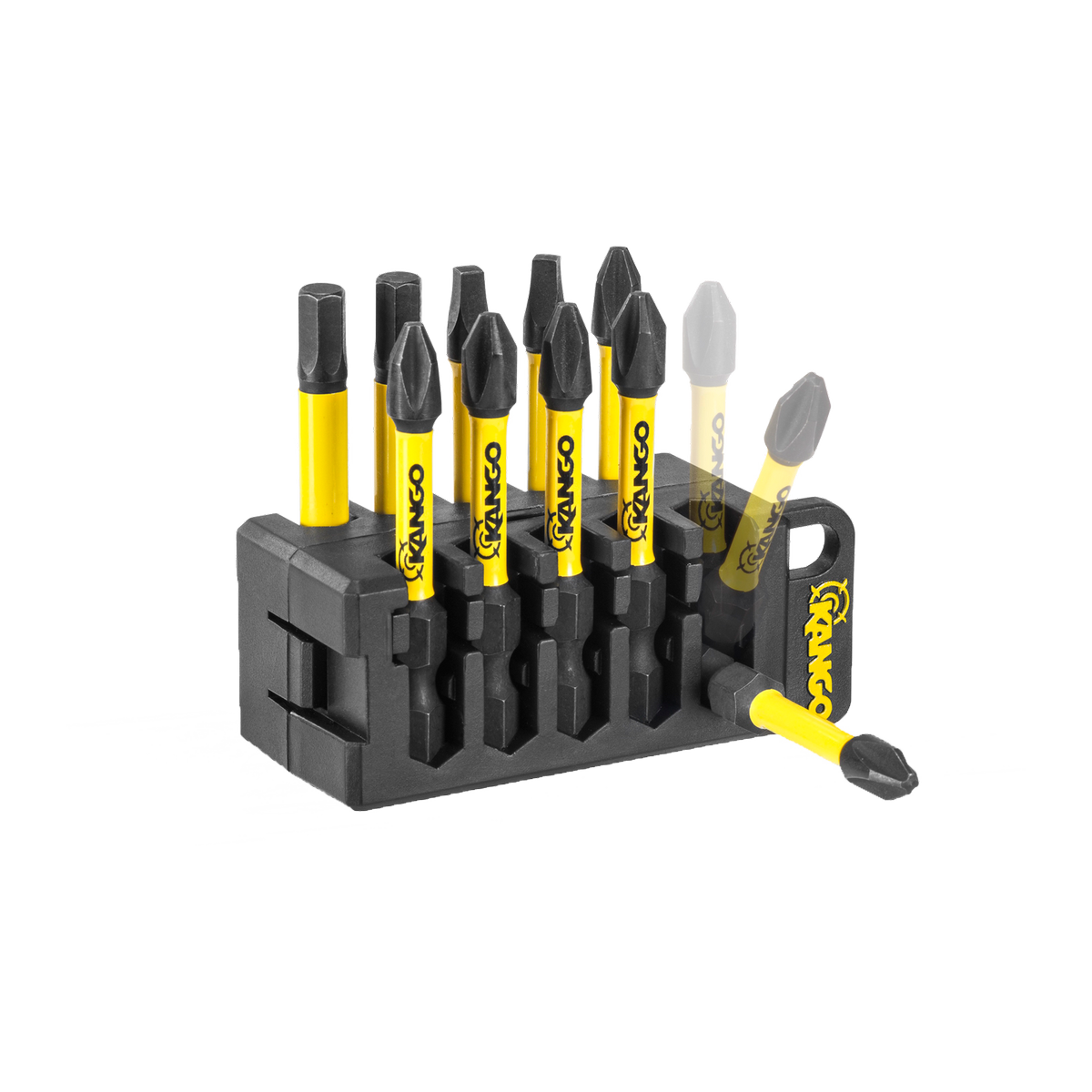 Kango 10 Piece Impact Driver Bit Set - 50mm - HyperTorque - Bit Holder - SuperSaverAU - view 3