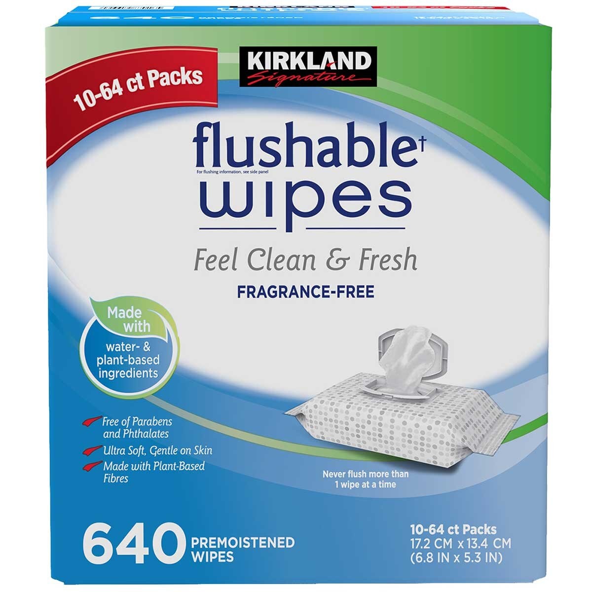 Kirkland Signature Flushable Wipes 2 x 640 Count - SuperSaverAU - view 4