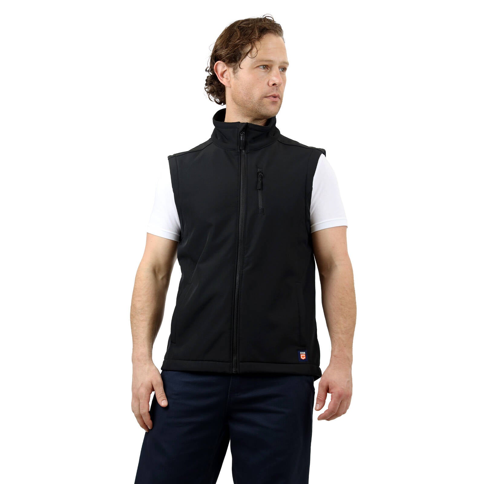 Citeco Black Soft Shell Vest - Men's Reflective Polyester/Elastane, 2X-Large