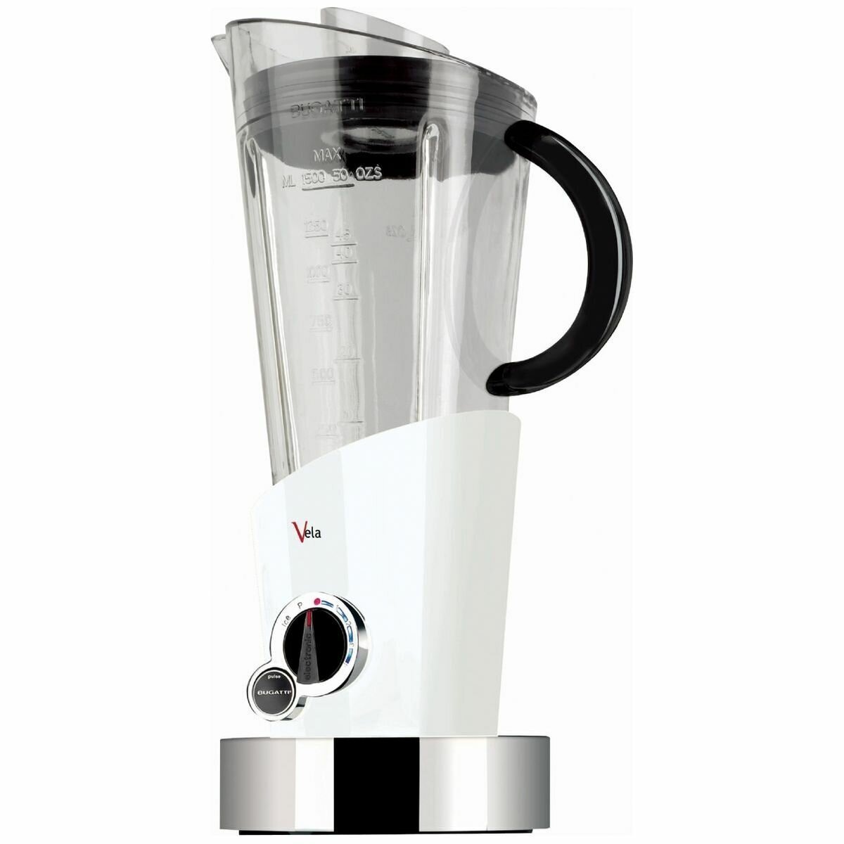Bugatti E-Vela 600W blender - white, 4 speeds, ice and pulse functions - 12-EVELAC1