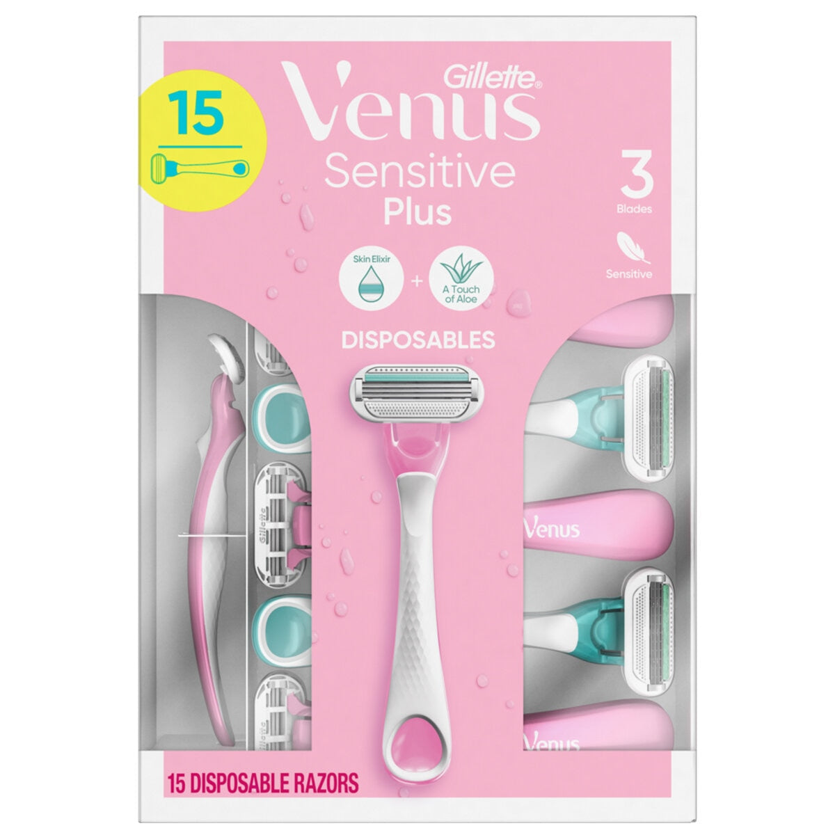 Gillette Venus Sensitive Disposable Razors 15 Count - SuperSaverAU - view 1