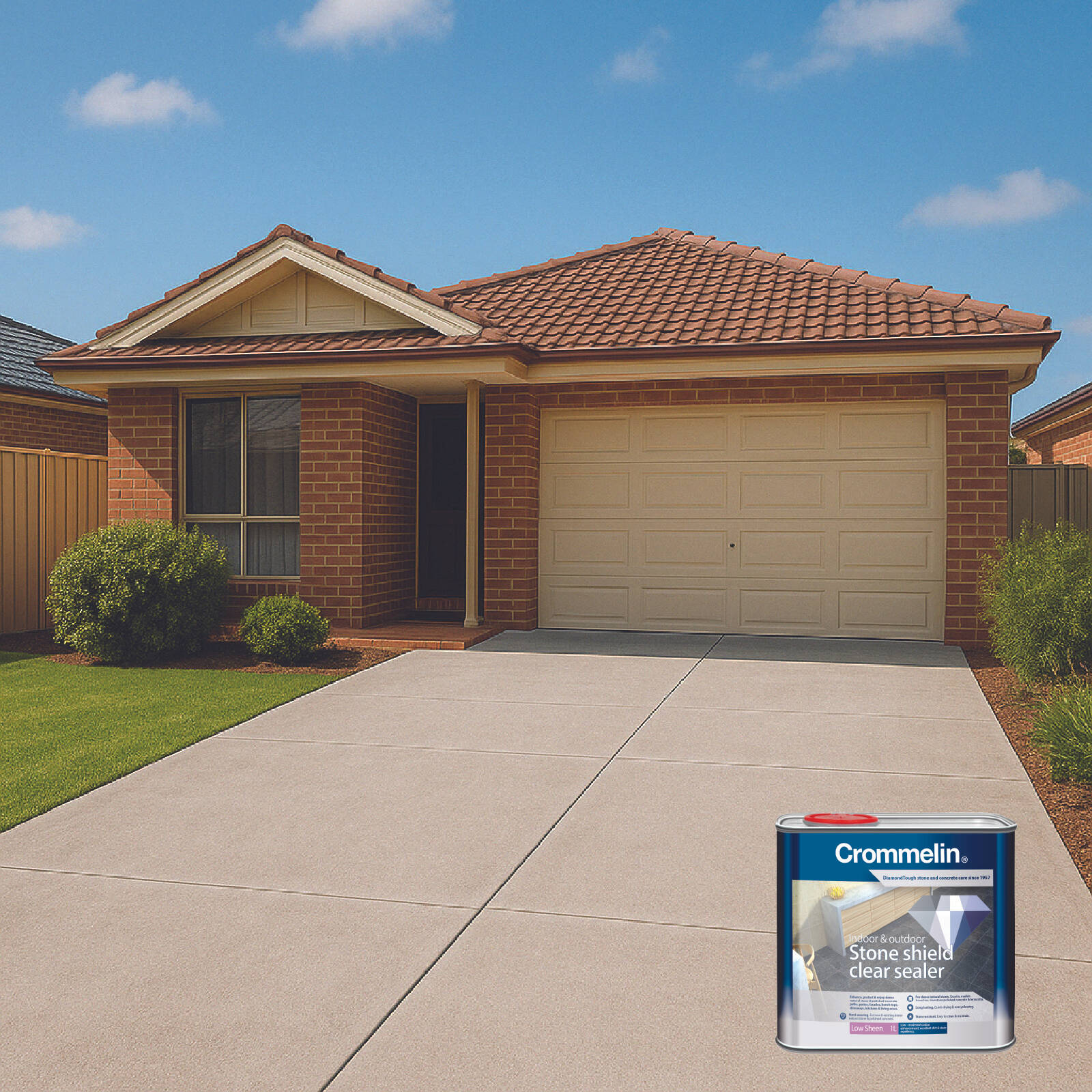 Crommelin DiamondTough Stone Shield Clear Sealer 3L - Waterborne Indoor & Outdoor