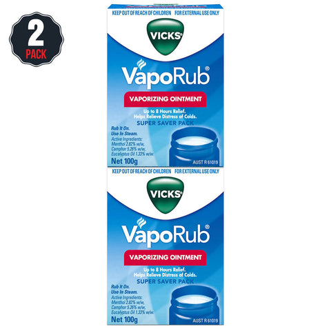 Vicks VapoRub 2 x 100g - SuperSaverAU - view 1