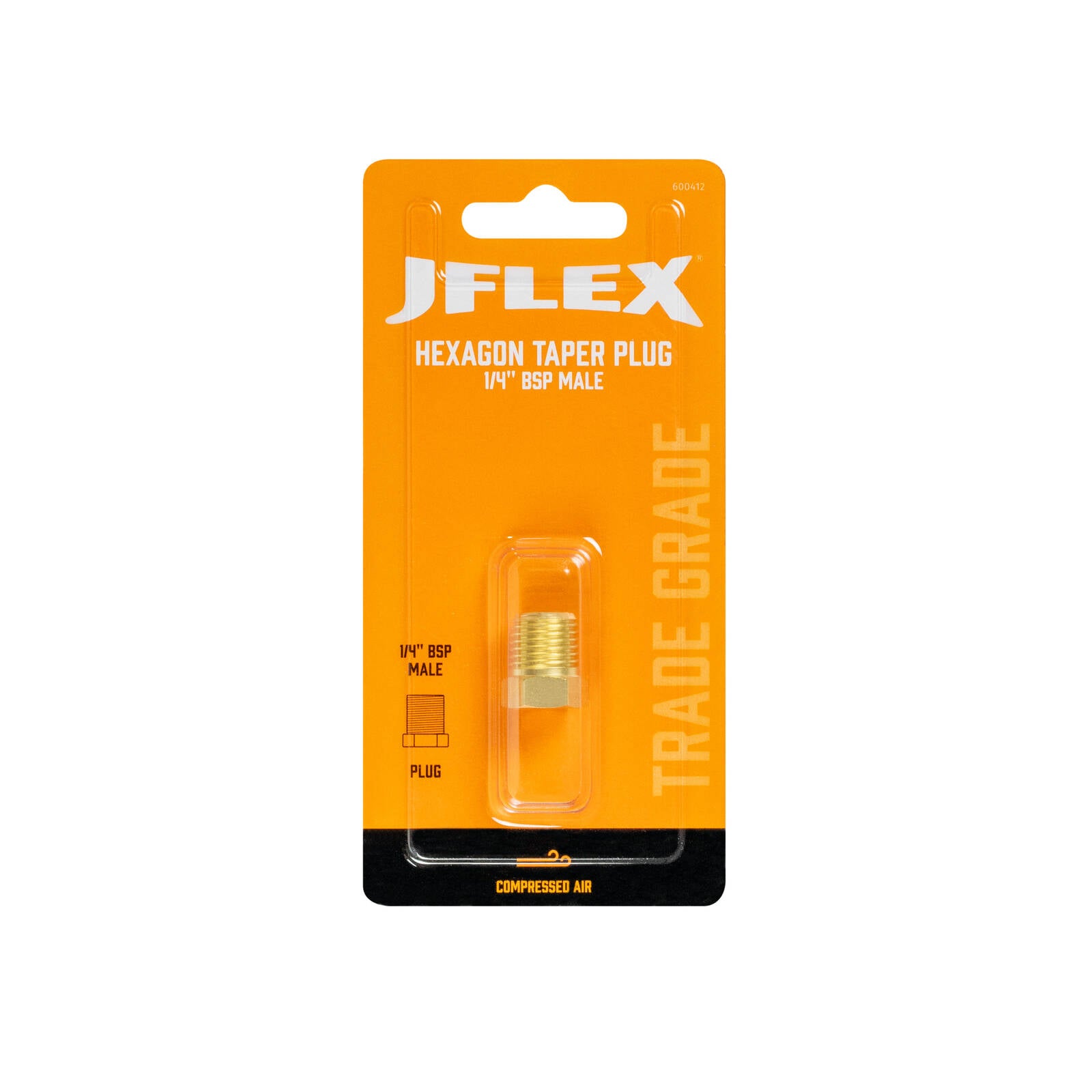 JFLEX 1/4" BSP Male Brass Hexagon Plug