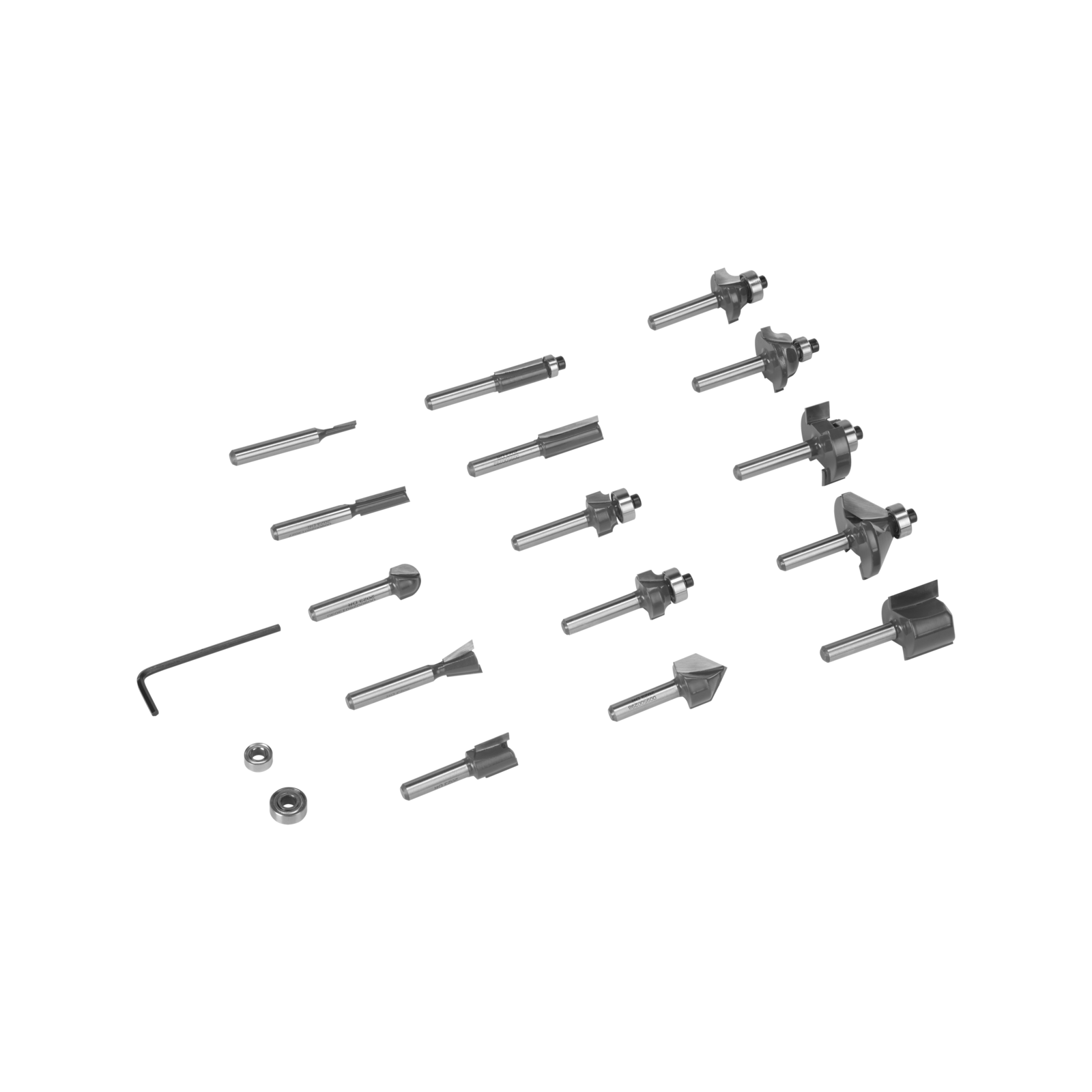 Ryobi 15-Piece Mixed Router Bit Set - Straight, Roundover, Chamfer & Trim