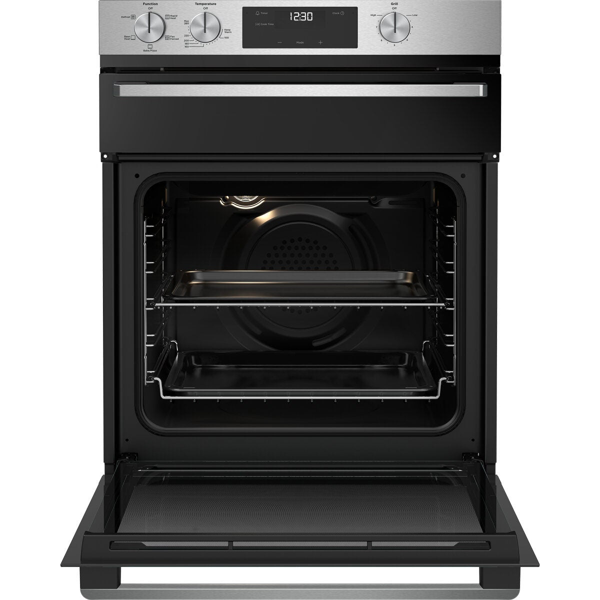 Westinghouse 60cm Multi-Function Electric Oven with Separate Grill - Stainless Steel, 80L - WVE6555SD