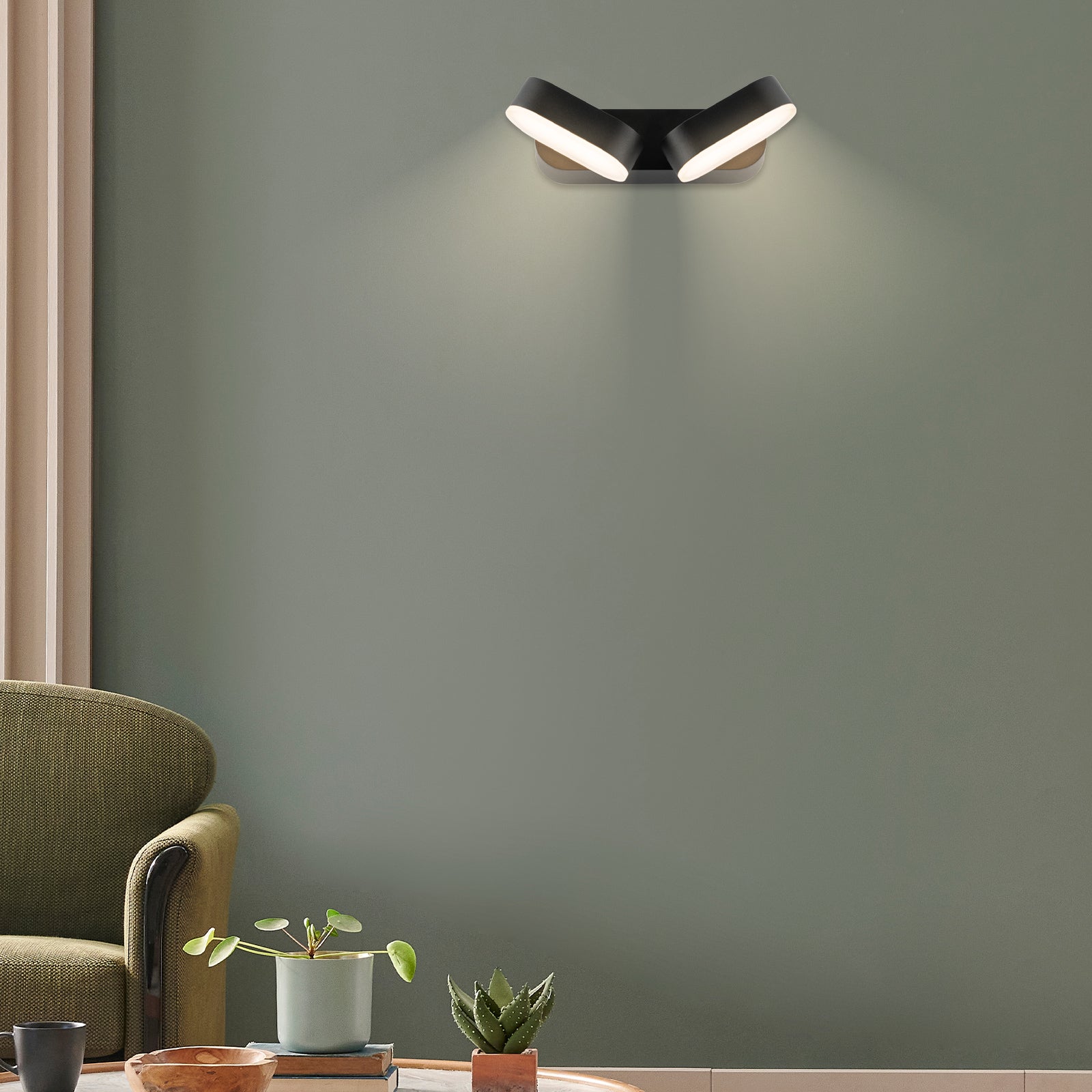 Verve Design Colton 230mm Black Aluminium LED Wall Light Indoor Hardwired AWL115BK