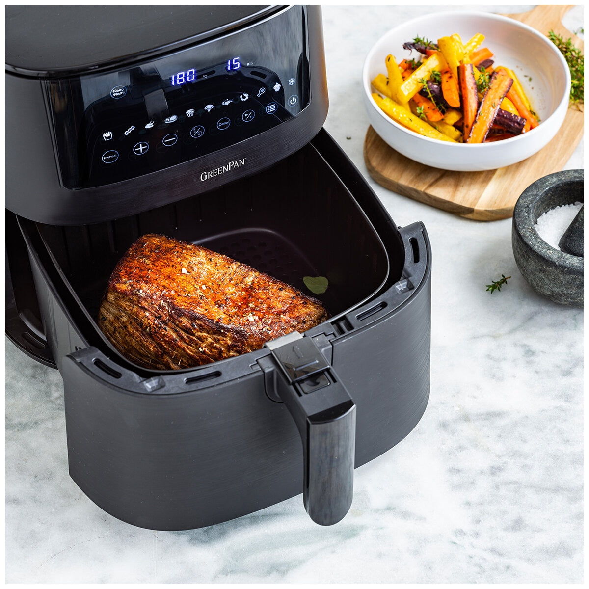 GreenPan Bistro 1 Basket Electric Air Fryer 7.2L CC008230-001 - SuperSaverAU - view 8
