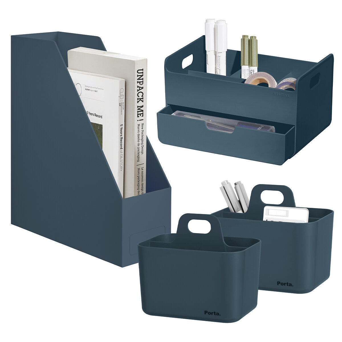 Litem Desk Organiser Set Prussian Blue - SuperSaverAU - view 1