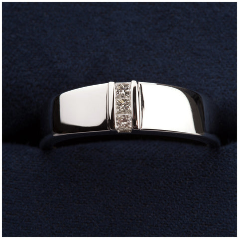 Platinum 0.15 ctw Diamond Men's Ring - SuperSaverAU - view 1