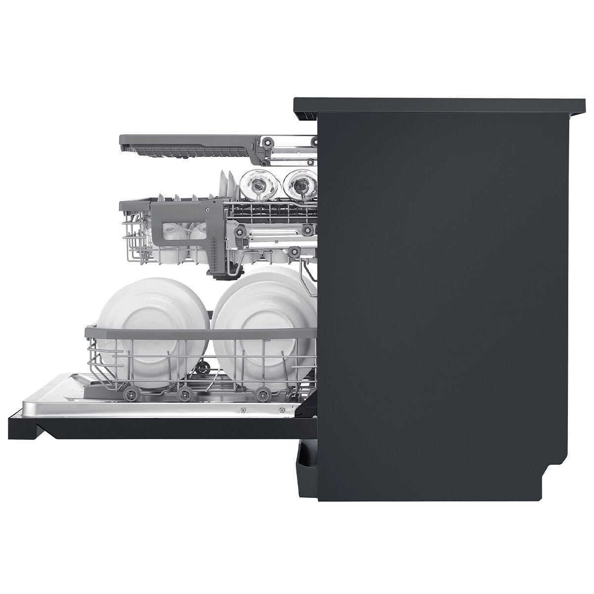 LG QuadWash Freestanding Dishwasher XD3A15MB Matte Black Auto Open Drying - SuperSaverAU - view 7