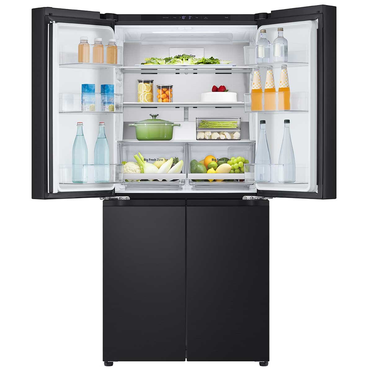 LG 530L Slim French Door Fridge Matte Black GF-B505MBL - SuperSaverAU - view 7