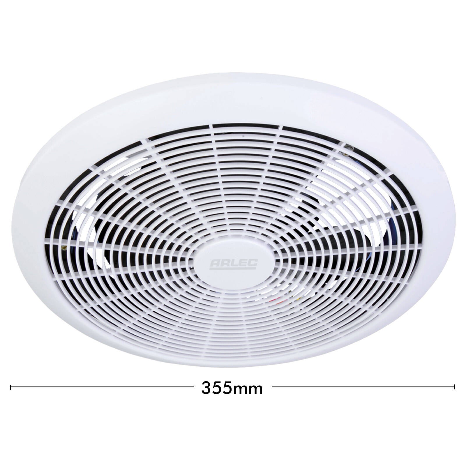 Arlec 250mm White Ceiling Exhaust Fan - 350m3/hr, Ball Bearing 38W, EX25