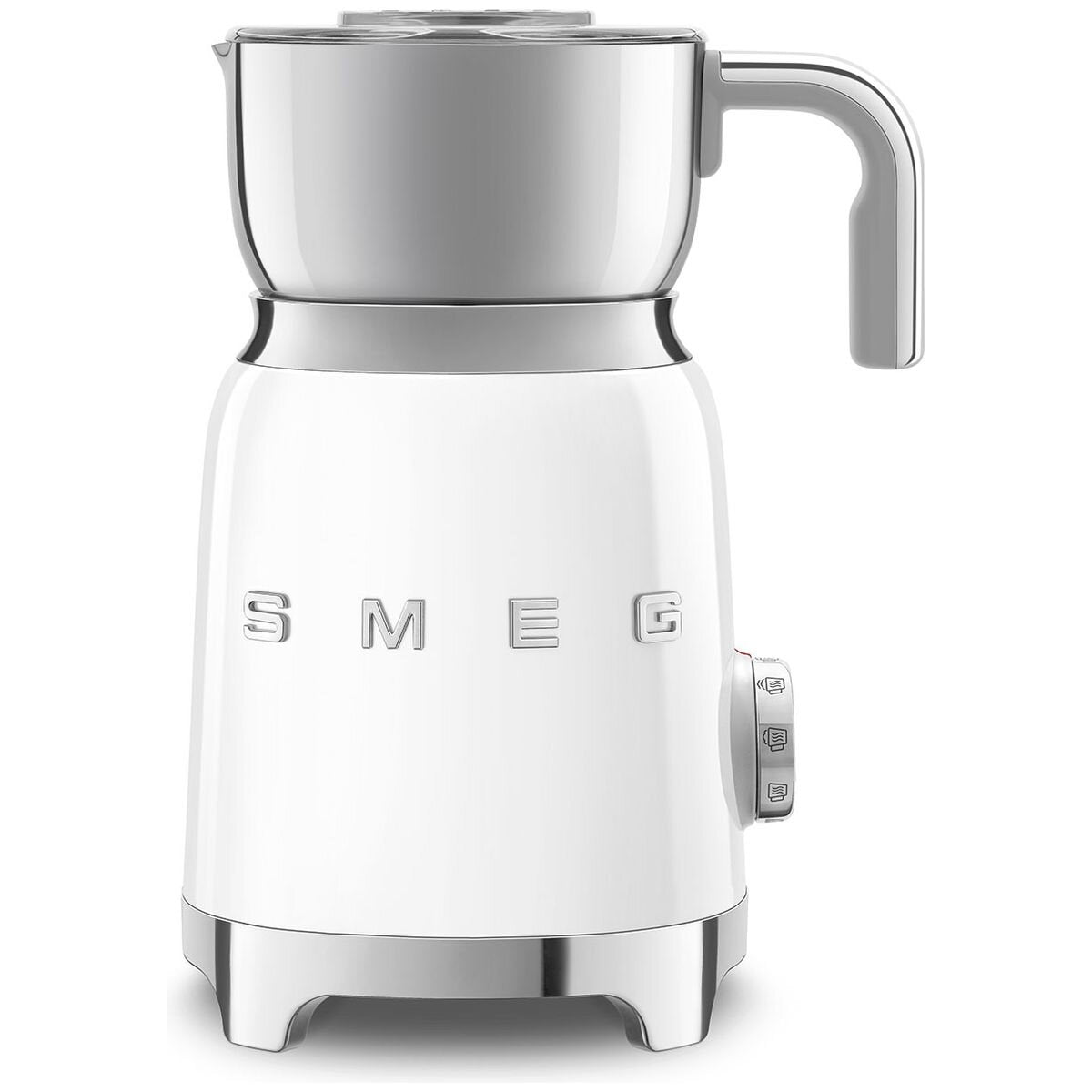 Smeg 50's Style Retro Milk Frother - White, 6 Pre-Set Programs, Induction Heating - MFF11WHAU