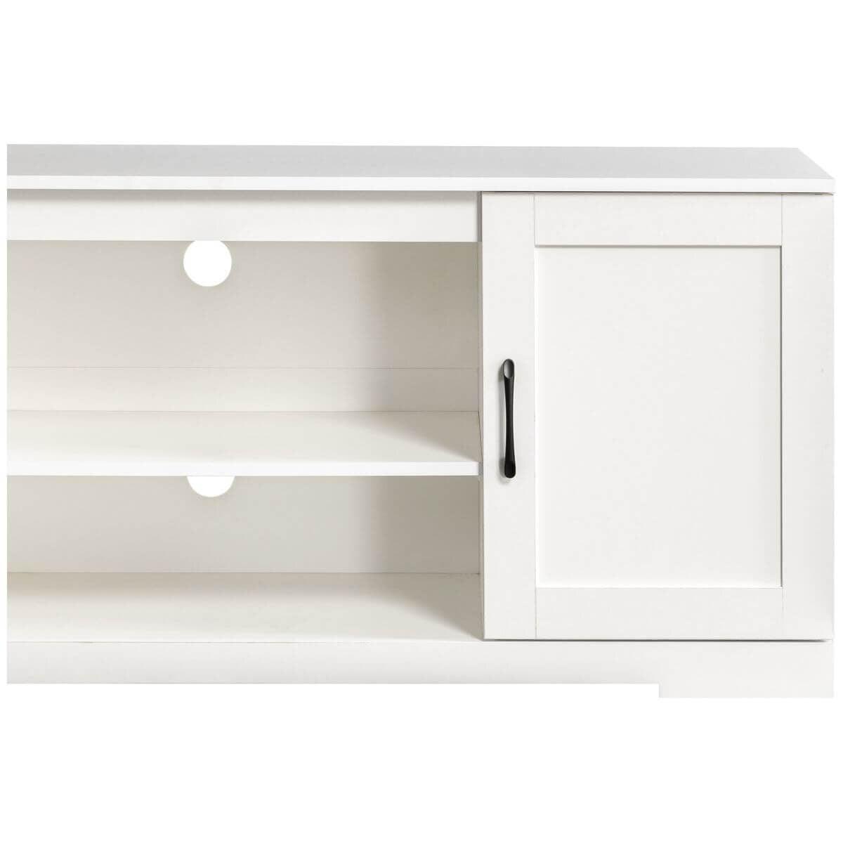 Zinus Bennett 147cm TV Cabinet - White - Fits TVs Up to 65 Inch - Three Adjustable Shelves - AU-UTOTV2-16W