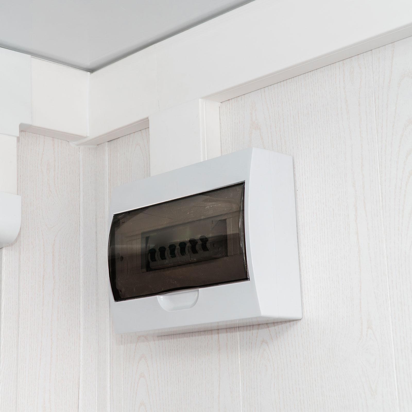 DETA 12 Module Surface Mounted Switchboard White ABS