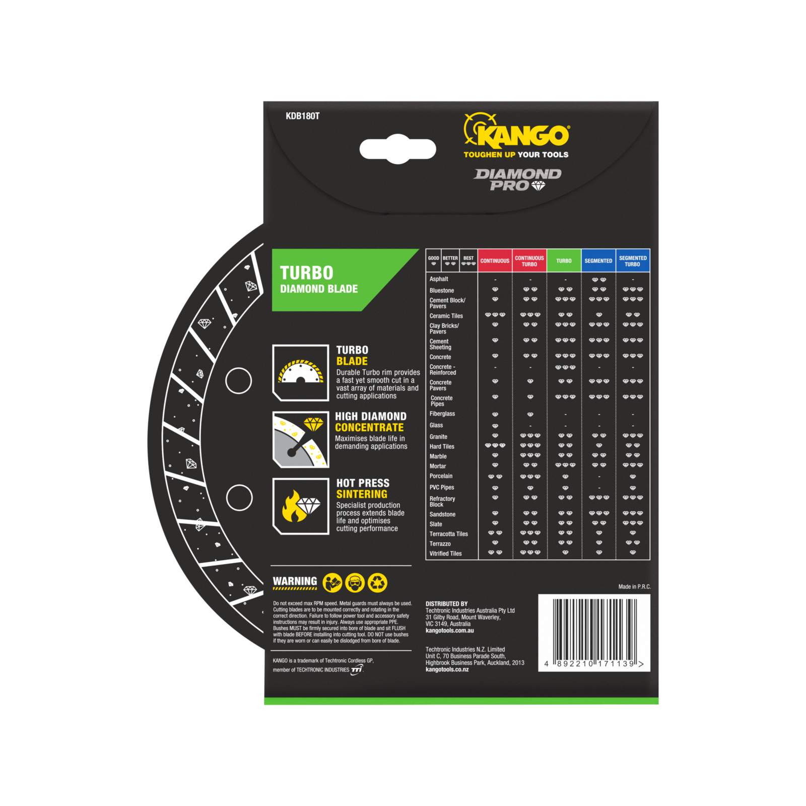 Kango 180mm Turbo Diamond Saw Blade