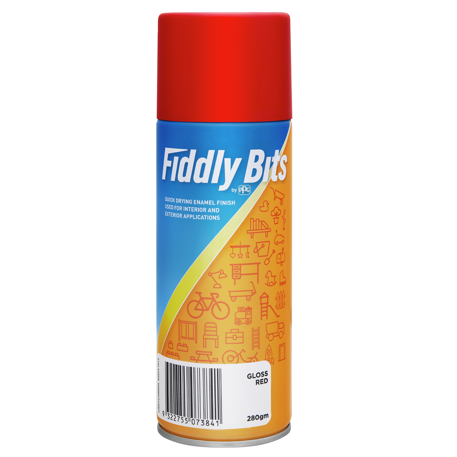 Fiddly Bits 280g Red Gloss Spray Paint - Indoor & Outdoor