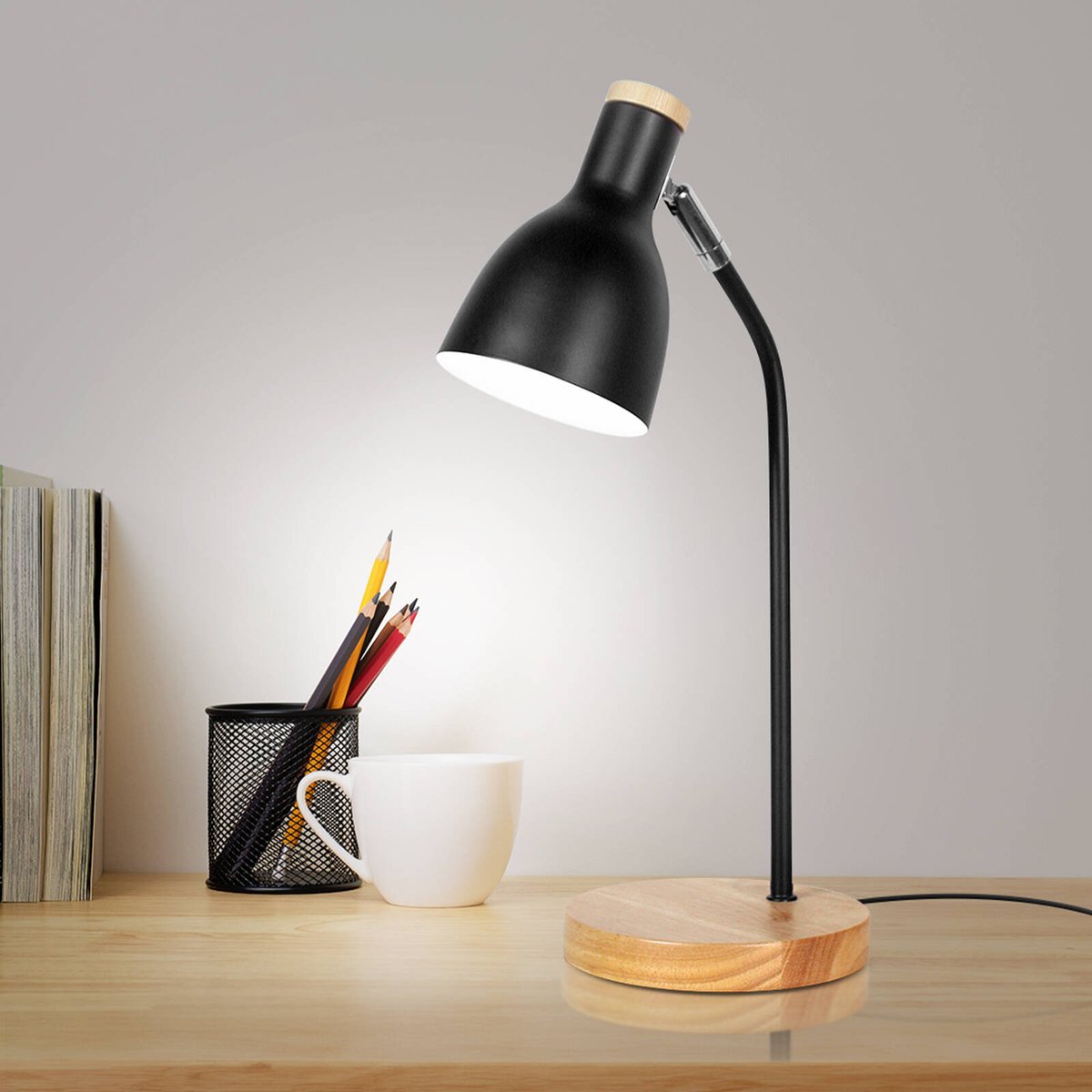 Verve Design Lexi Black Desk Lamp E14 25W Adjustable Head ATL358BK