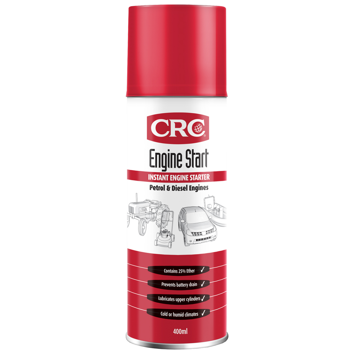 CRC Engine Start 300g Aerosol, Starting Aid for Petrol & Diesel Engines