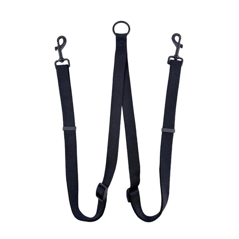 Flamingo Double Dog Leash - 2 Dogs - Adjustable 70cm to 120cm - Black - SuperSaverAU - view 1