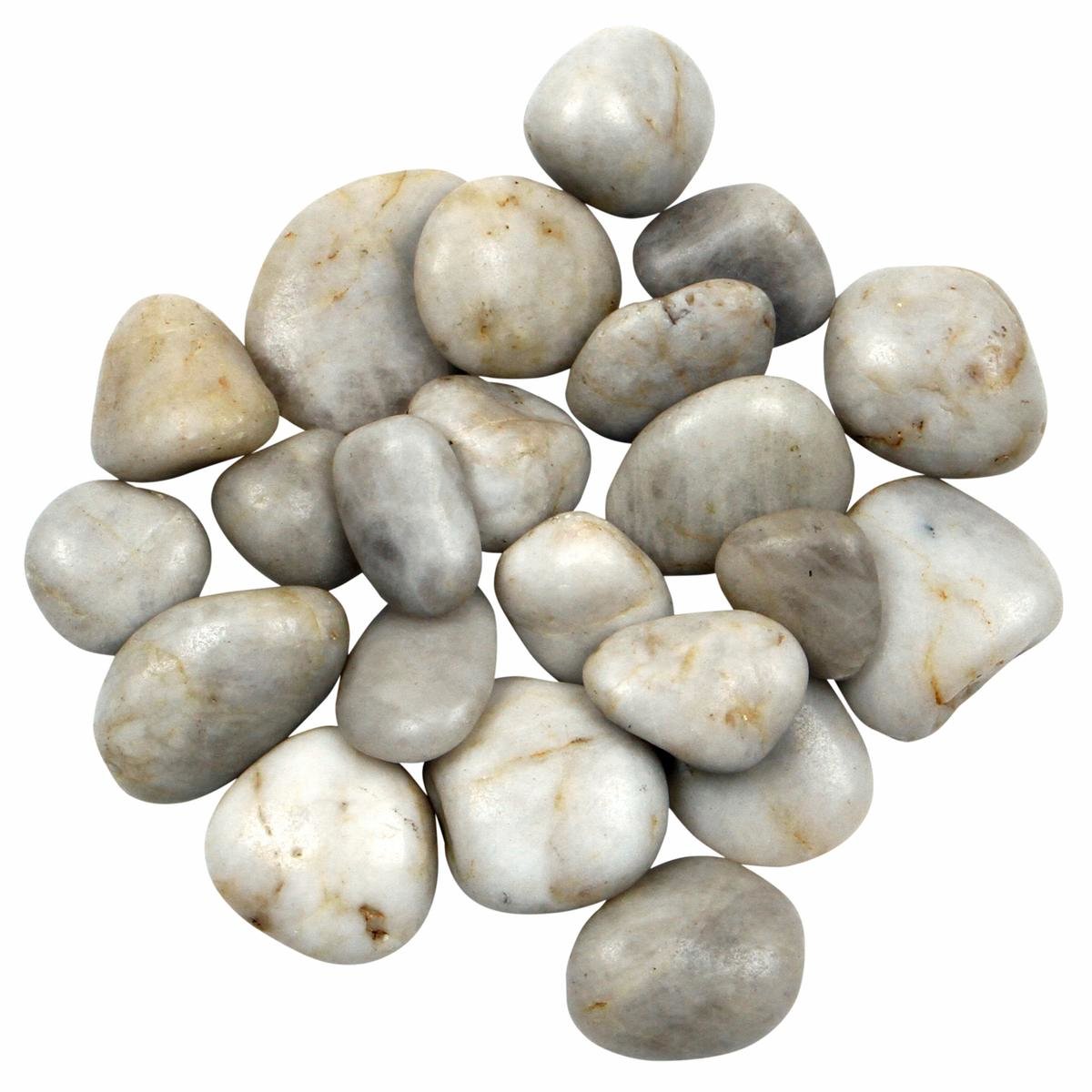 Tuscan Path Polished Quartz Pebbles 1.5kg 30-50mm Decorative Stones - SuperSaverAU - view 1