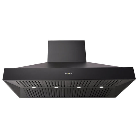 Schweigen 3000m³/h Silent BBQ Rangehood - 1500mm Black Wall Mounted, 304 Stainless Steel - CL8915BSP2KIT