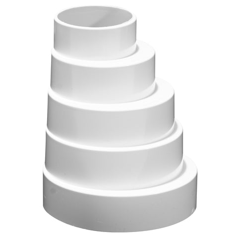 Holman 90/75/65/50/40mm Storm PVC Stepped Adaptor, White ABS Push-Fit