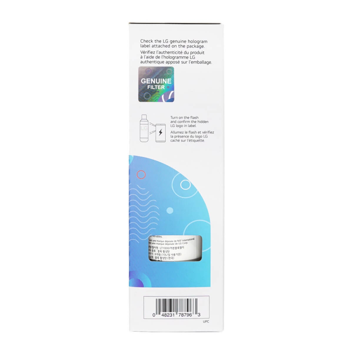 LG Refrigerator Water Filter Replacement - NSF Certified, Reduces 25 Substances - LT1000P