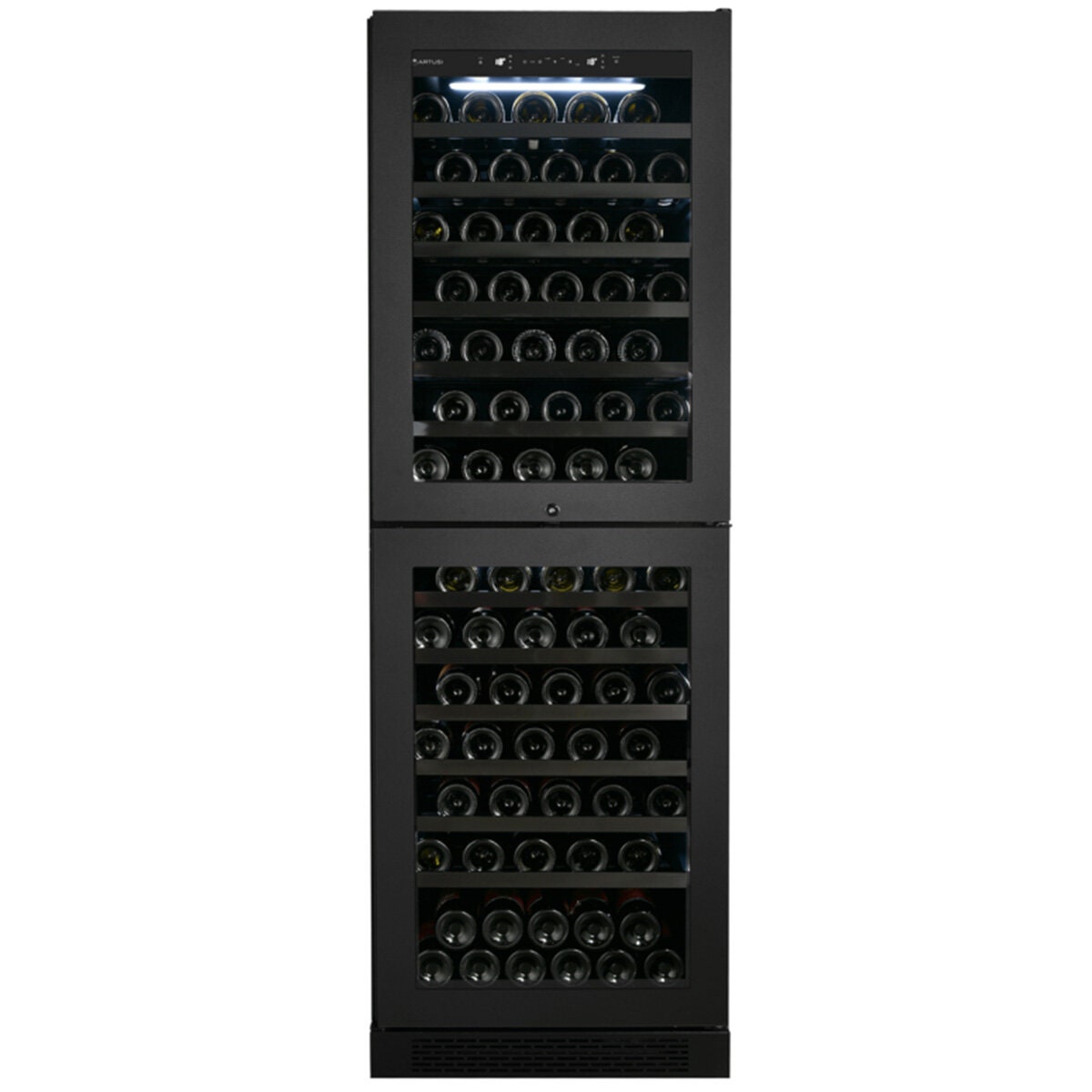 Artusi 160 Bottle Dual Zone Wine Cabinet - Matte Black - Frost Free - AWCD160BV