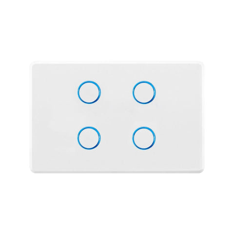 Deta Touch Activated Quad Gang Light Switch 75mm x 30mm x 110mm - White - SuperSaverAU - view 1