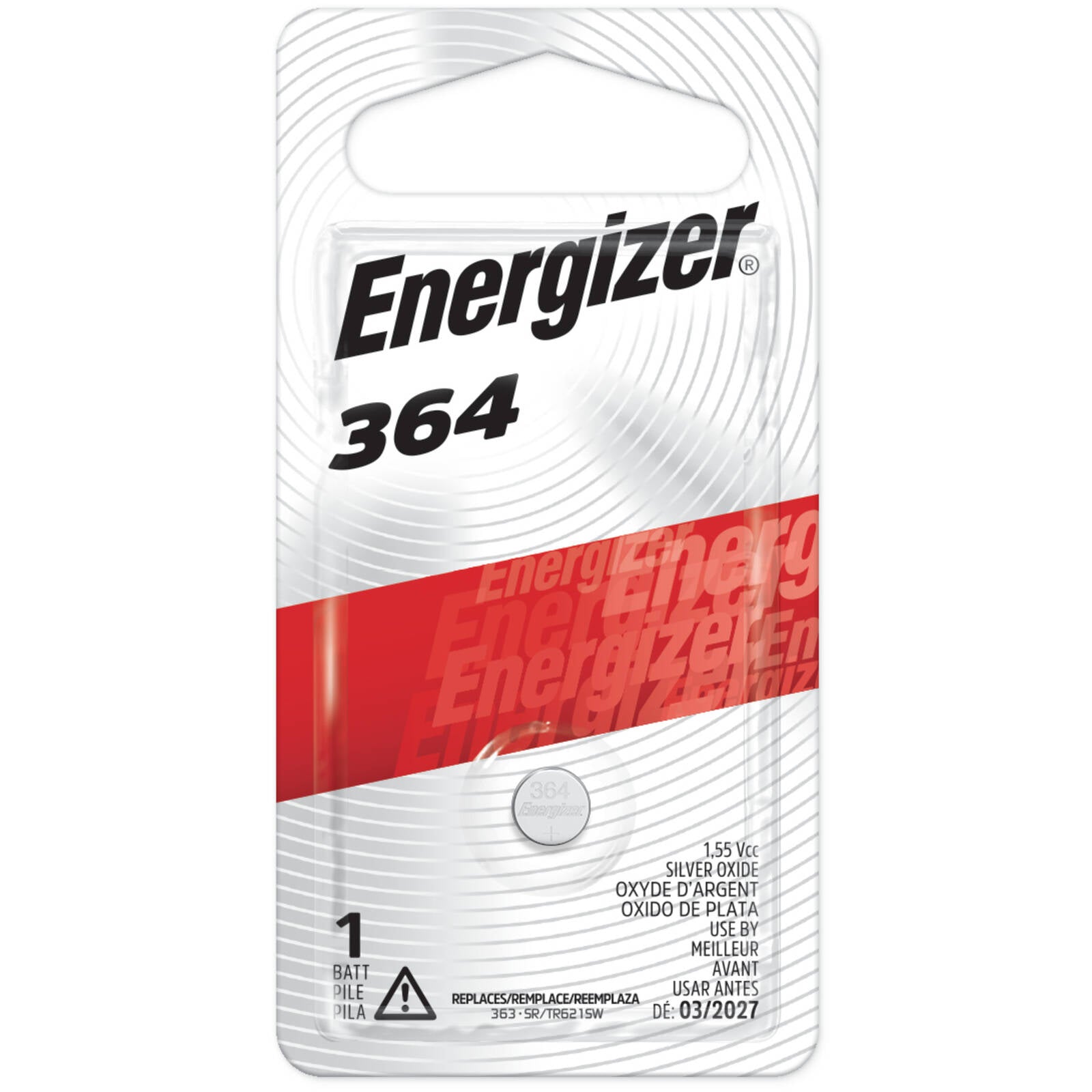 Energizer 364/363 Silver Oxide Button Battery 1 Pack