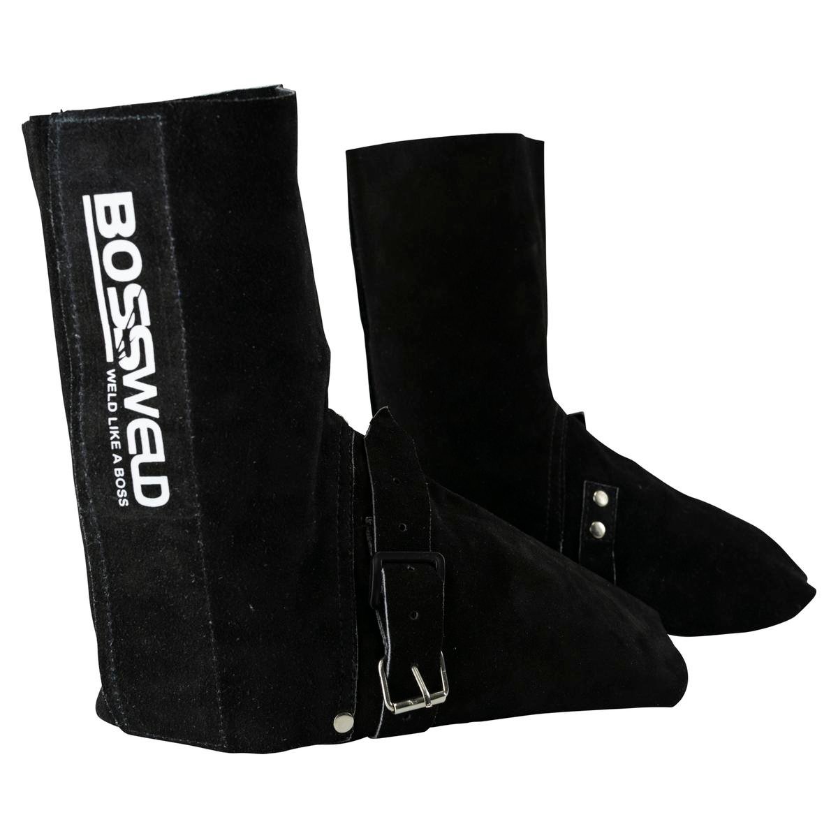 Bossweld Leather Welding Spats - 220mm - Heavy-Duty Leather - Adjustable - SuperSaverAU - view 1