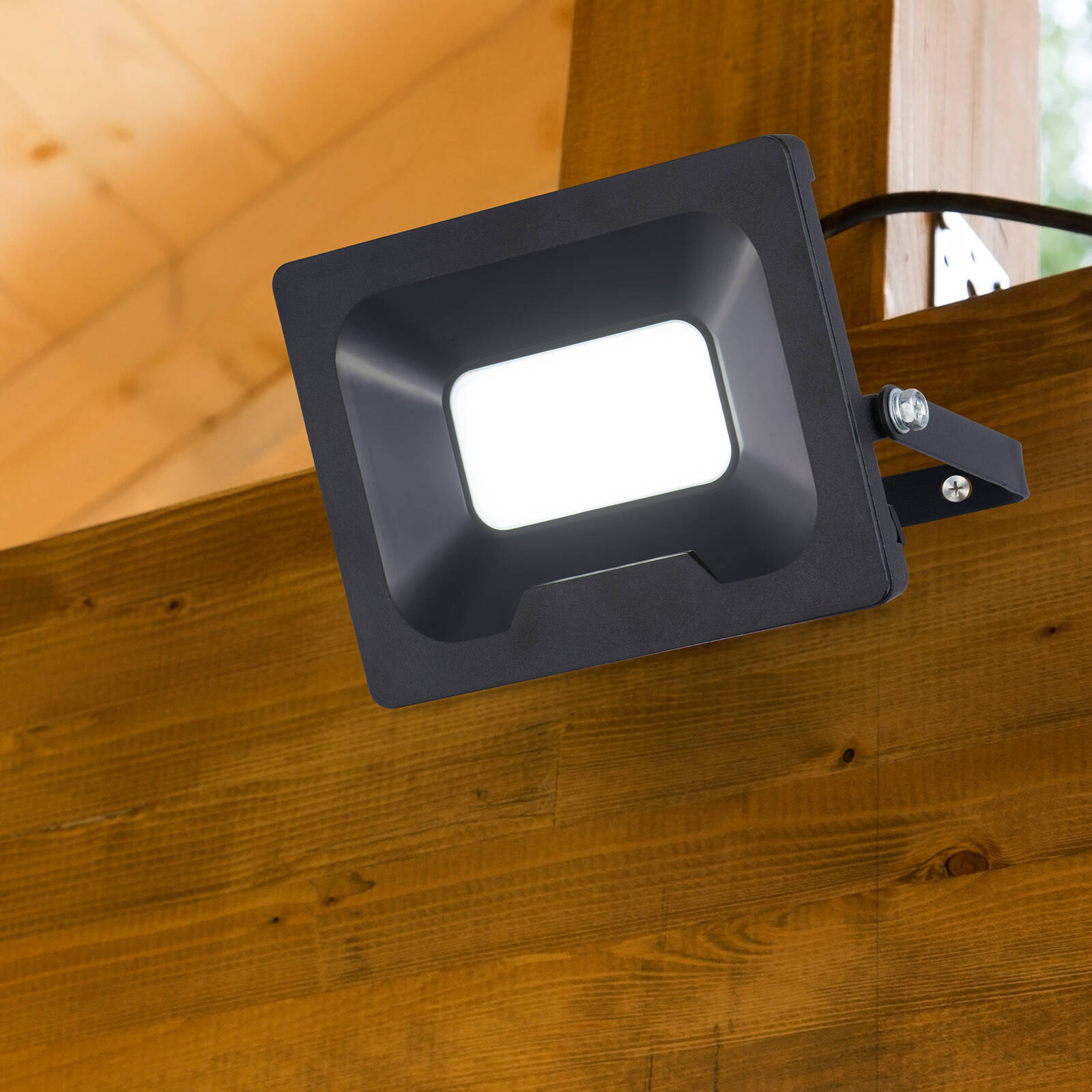 Arlec 30W LED Security Floodlight Black Aluminium Outdoor FL353