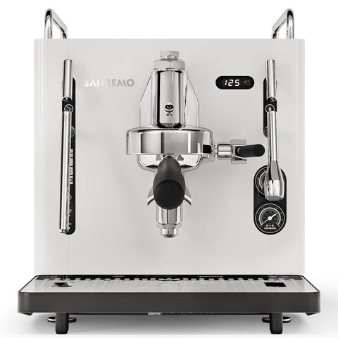 Sanremo Absolute Cube Manual Coffee Machine - E61 Group, 1.8L Tank, White Finish - SRPCB13A816L03