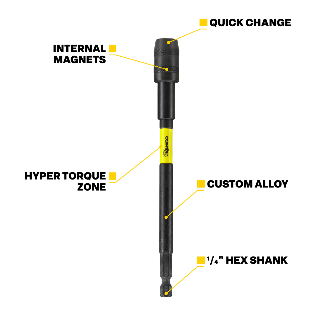 Kango HyperTorque 4-Piece Impact Extension Bar Set 75-450mm KYIEBM4S