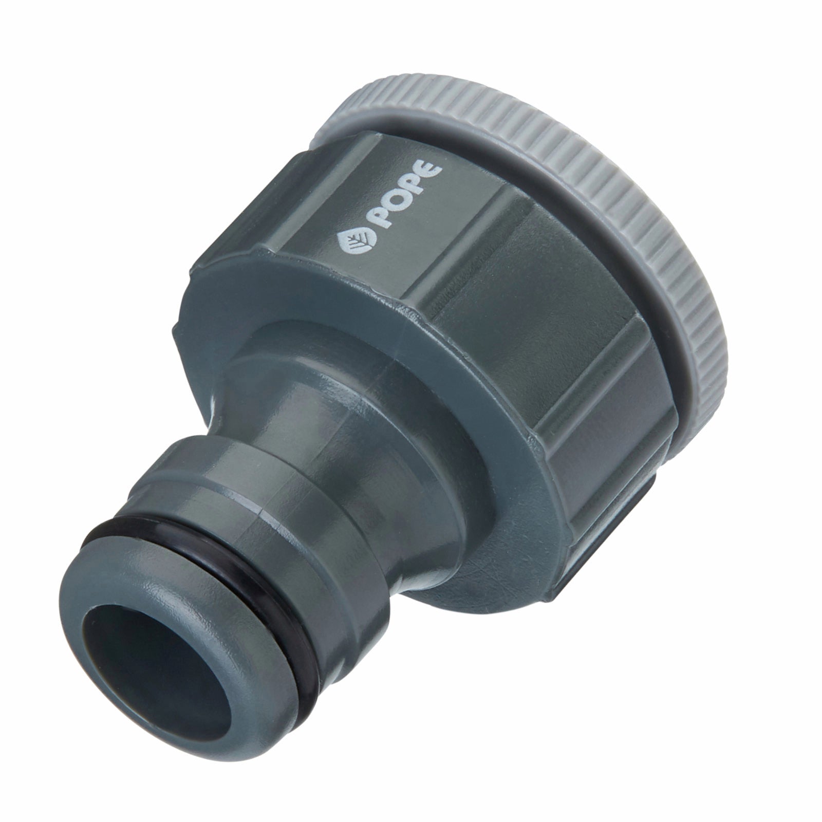 Pope 18mm Universal Tap Adaptor - ABS Plastic, Grey, Outdoor