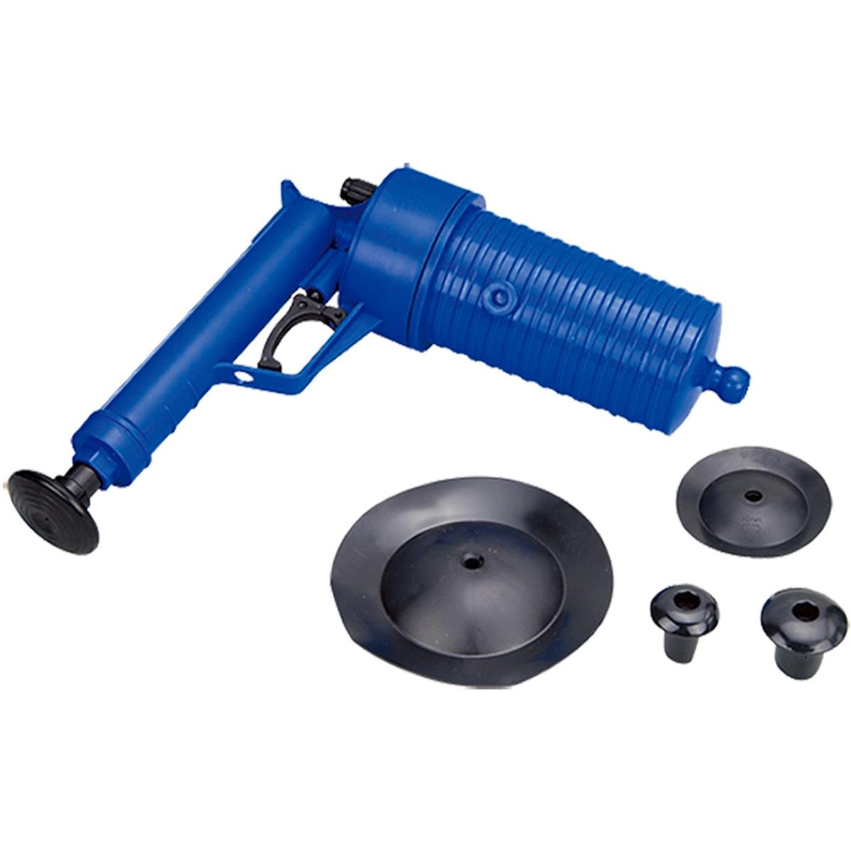 Kinetic High Pressure Air Sink Drain Unblocker Blue with 4 Attachments