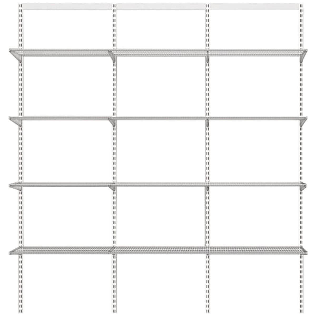 Elfa Classic Linen Closet Wide - White E-Poxy Bonded Steel - Made in Sweden - 12082