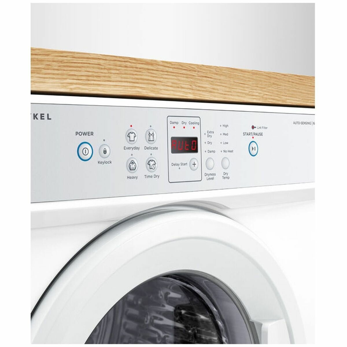 Fisher & Paykel 6kg Vented Dryer - Auto-Sensing, Reverse Tumbling, 4 Programs, White - DE6060M2