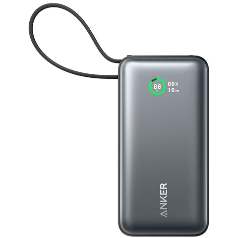 Anker Nano 10K 30W Power Bank With Built In USB-C Cable Black A1259H11 - SuperSaverAU - view 1