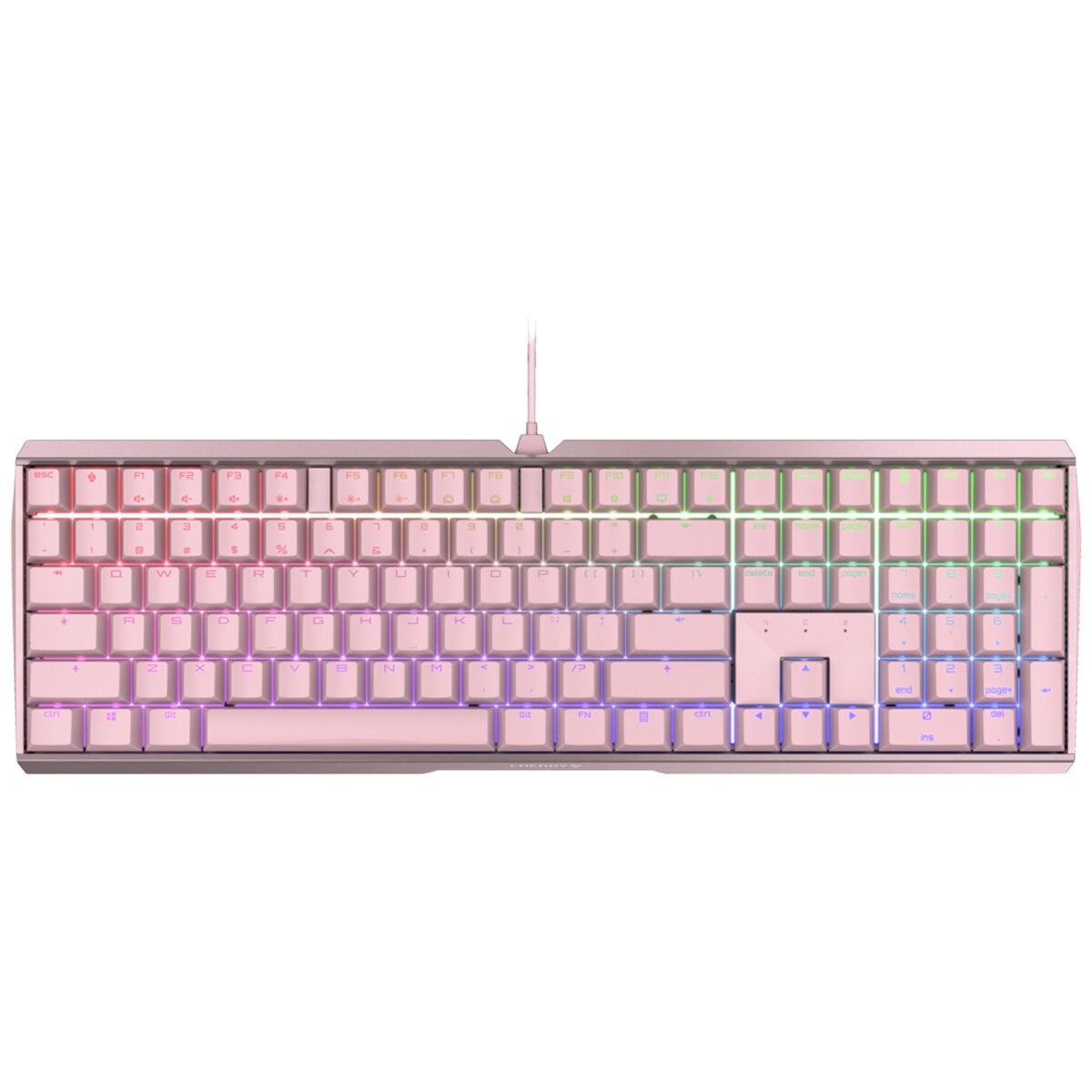 CHERRY MX 3.0S RGB Gaming Keyboard (Pink) MX Blue Switch G80-3874HSAEU-9 - SuperSaverAU - view 1