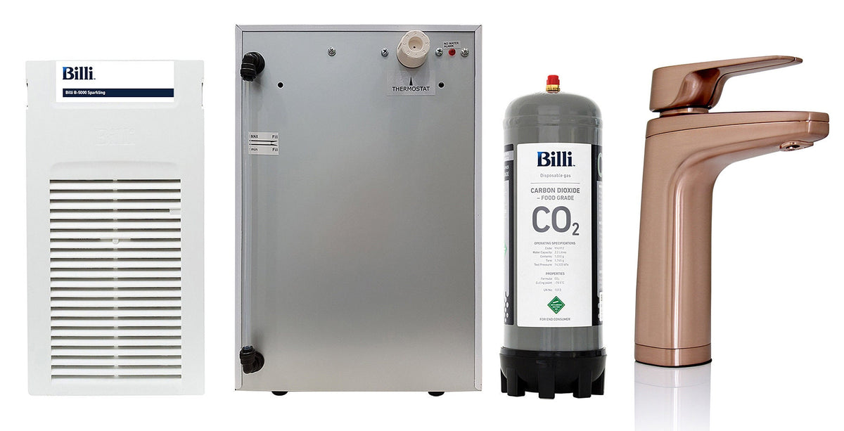 Billi B-5000 Boiling, Chilled and Sparkling Water XL Levered Dispenser - Brushed Rose Gold - 915100LBRG
